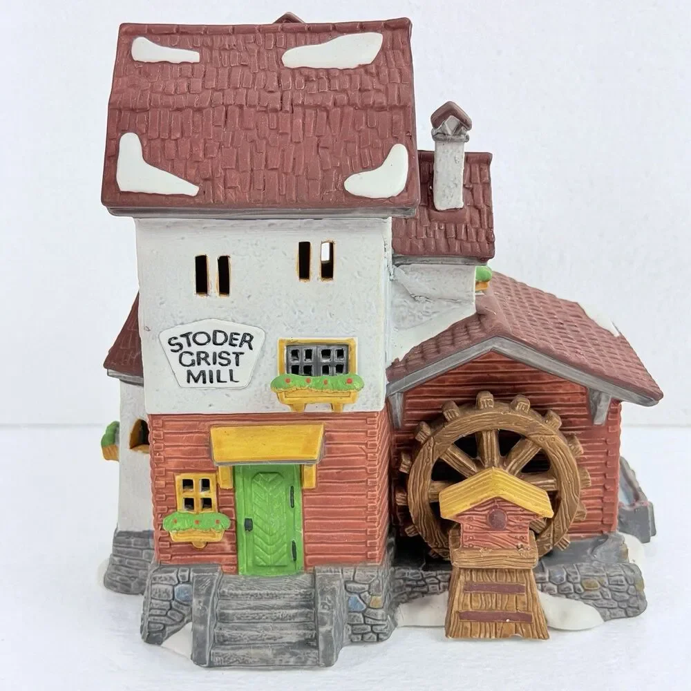 Vintage Department 56 Alpine Village Stoder Grist Mill Retired 59536 EUC